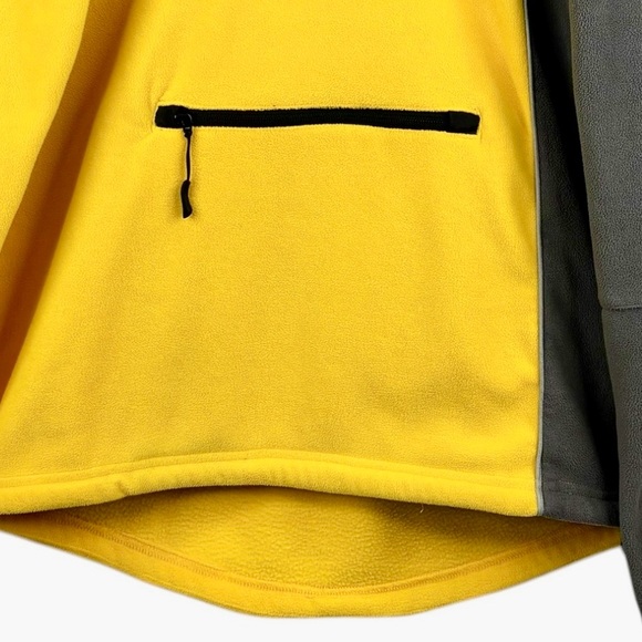 BRP Ski-Doo X Team HiVis Yellow & Grey 2 Pocket 1/4 Zip Micro Fleece Pull Over S - Picture 5 of 11